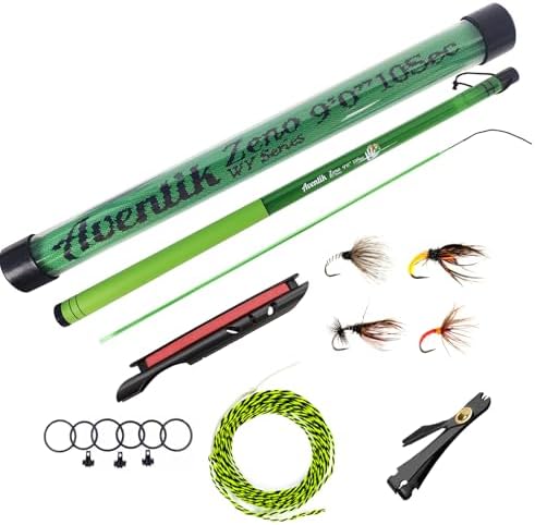 Aventik 9ft/10ft Zeno S2 Fiberglass 6:4 Tenkara Rod Kit for Anglers by EUPHENG
