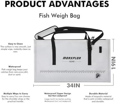 MORXPLOR Fish Bag Heavy Duty Tournament Fishing Weigh in Bag 19x34 inches - Image 3