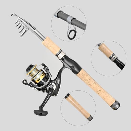 Carbon Fiber Fishing Pole Combo Set - 2.1m/6.89ft Spinning Reel, 145pcs Accessories Kit for Saltwater & Freshwater Fishing - Image 2