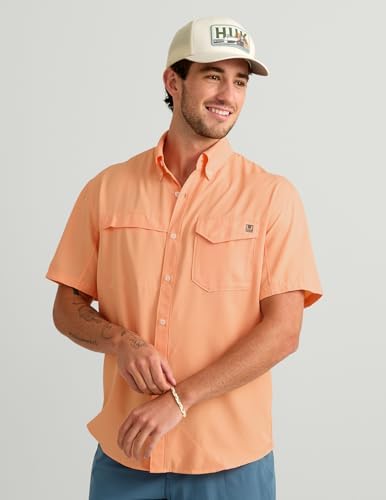 HUK Men's Tide Point Kc Scott Original Artwork Short Sleeve Shirt, Fishing Button Down - Image 3