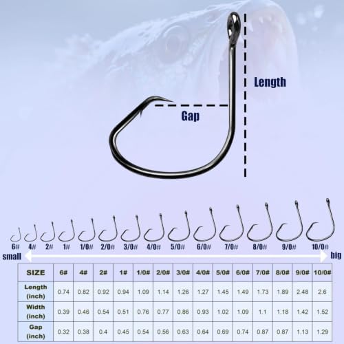 Natufish Circle Hooks Live Bait Hooks Offset Design 50/100Pcs Saltwater - Image 3