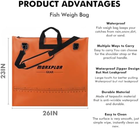 MORXPLOR Fish Bag Heavy Duty Tournament Fishing Weigh in Bag 26x23 inches - Image 4