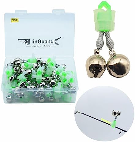 40PCS Fishing Bells Clip-On Rod Tip for Catfish Surf Poles by linguang
