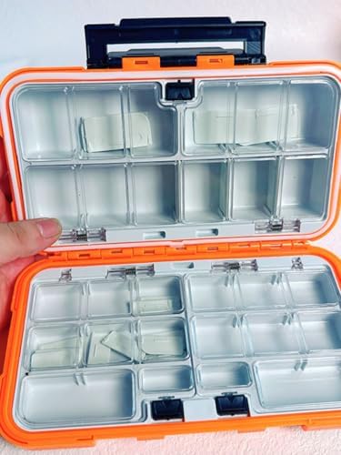 Waterproof Fishing Tackle Box, Floating Storage, Double-Sided Lure Box with Adjustable Dividers, Jewelry Organizer Making Kit Container for Earring Tool, Hook Beads Storage. - Image 3