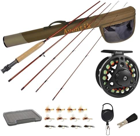 Aventik Extreme Fly Fishing Combo Kit 0/1/2/3/4/5/6 Weight Starter Fly Fishing Rod and Reel Kit Outfit with One Travel Case by EUPHENG