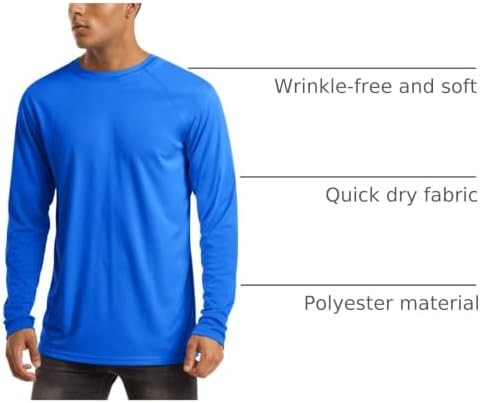 MAGCOMSEN Men's Long Sleeve Shirts UPF 50+ UV Sun Protection Athletic Shirts for Hiking Running Workout Rash Guard - Image 4