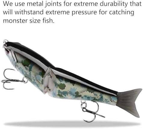 Bassdash SwimShad Glide Baits Jointed Swimbait Bass Pike Salmon Trout Muskie Fishing Lure - Image 5