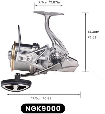 HAUT TON Spinning Reel, 6+1BB Metal Surf Fishing Reels, 55lbs Max Drag - Image 2