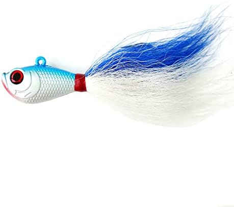6oz bucktail jig fluke Lure Saltwater Freshwater for bass Striper Bluefish surf Fishing by Seasky