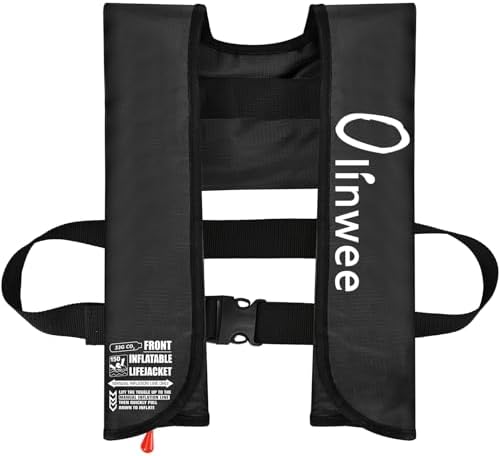Adult Automatic Inflatable PFD Jacket, Adjustable and Lightweight Water Sports Vest for Kayak SUP Paddleboarding Boating Sailing Fishing (Buoyancy is Greater Than 150 N) by Unknown