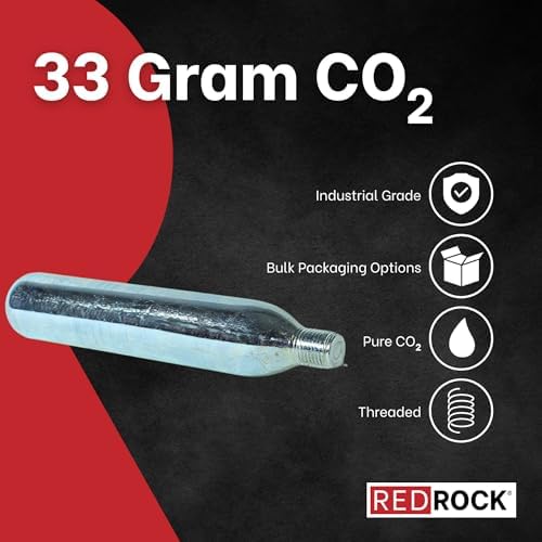 Redrock 33 gram CO2 Cartridge 1/2" Diameter with 20/in Threads - Image 3