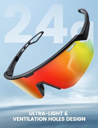 Lamicall 24g Polarized Sports Sunglasses for Men Women - UV400 Protection Sun Glasses for Baseball Running Cycling Fishing - Image 3