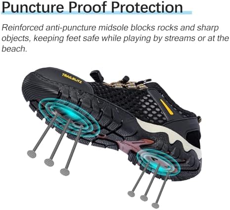 Water Shoes Men Hiking Fishing Boat Arch Support Beach Wading - Image 3