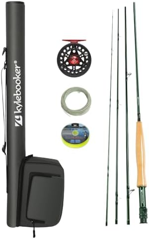 Kylebooker Fly Fishing Rod with Reel Combo Kit 3/4/5/6/7/8 Weight Starter Fly Fishing Outfit with Rod Bag by Kylebooker