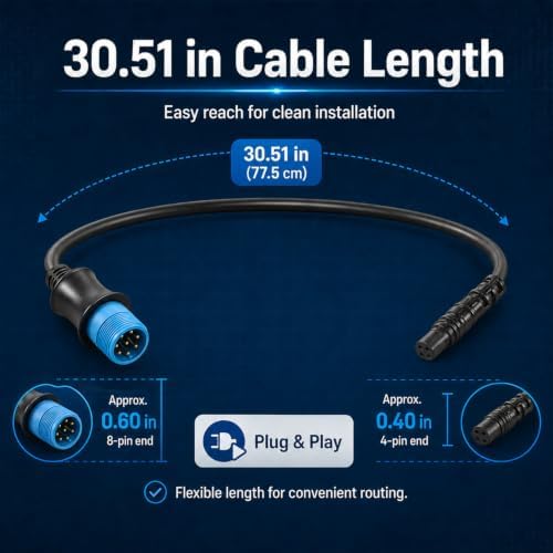 010-12719-00 8-Pin to 4-Pin Transducer Adapter Cable for Garmin - Image 7