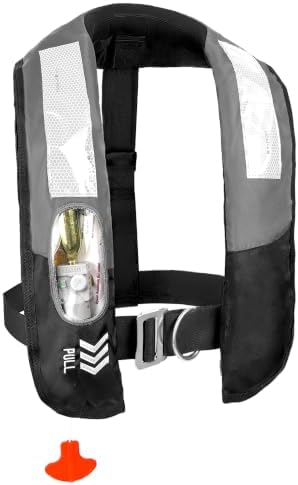 Automatic Inflatable Life Jacket,Preserver PFD for Adults,Life Vest for Adult,Supports Weight up to 330 pounds by NAUTISHIELD