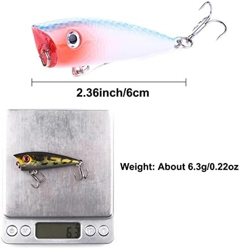 Popper Fishing Lures Topwater Hard Baits Swimbait with Treble Hook - Image 3