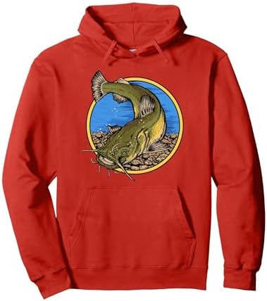 Flathead Catfish Fishing Pullover Hoodie by Unknown
