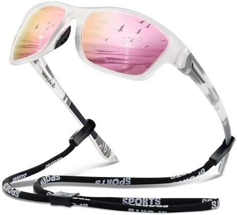 suoso Polarized Sports Sunglasses for Men: UV400 Protection Glasses Wrap Around Goggles for Driving Fishing by suoso