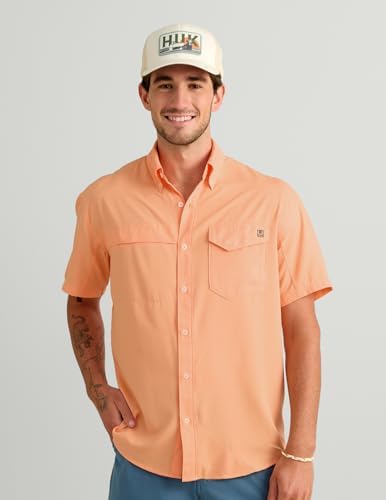 HUK Men's Tide Point Kc Scott Original Artwork Short Sleeve Shirt, Fishing Button Down - Image 2