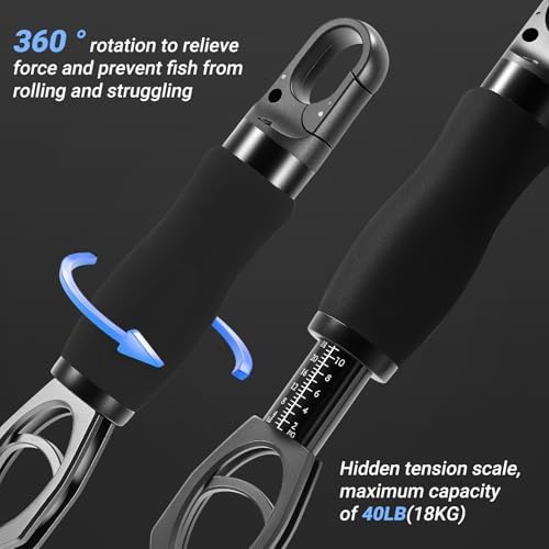 BiteX Fish Lip Gripper with 40lb Scale, 360° Rotating Fish Holder - Image 4