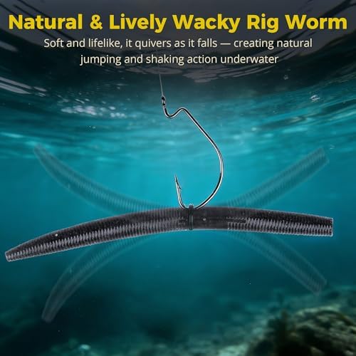 4"/5" Senko Worms Kit, Salt Impregnated Soft Plastic Lures - Image 5