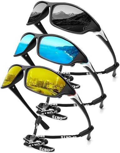 KALIYADI Sports Polarized Sunglasses Men UV400 Protection for Fishing Driving Cycling by KALIYADI