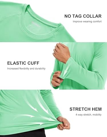 MAGCOMSEN Men's Long Sleeve Shirts UPF 50+ UV Sun Protection Athletic Shirts for Hiking Running Workout Rash Guard - Image 4
