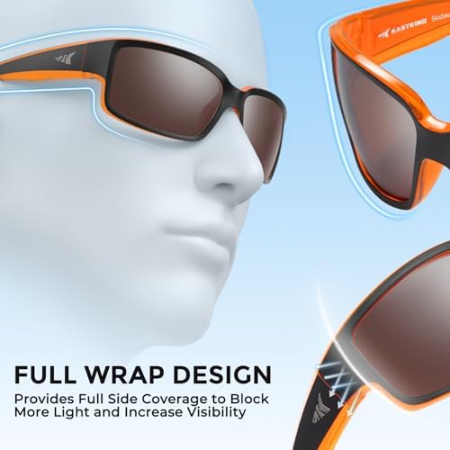 KastKing Skidaway Polarized Sport Sunglasses for Men and Women, Wrap Design - Image 2