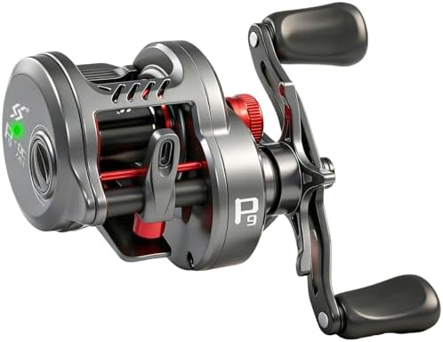 Sougayilang Round Baitcasting Reel, Digital Control Braking with Real-Time Acoustic Feedback, 7.2:1 Gear Ratio DC Reel for Bass, Catfish and Salmon, Ideal Fishing Reels for Beginners by Sougayilang