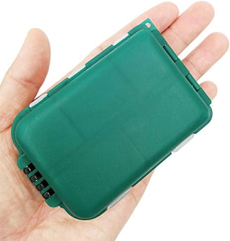 2x Small Hard Fishing Tackle Box Portable Case Hooks Lure Baits Storage Box Containers For Storing Swivels Jigs Hooks Sinker,10 Compartments (Green) - Image 4