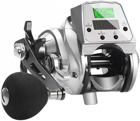 Line Counter Digital Baitcasting Fishing Reel with LCD Display Ultralight Baitcaster Reel, 22-35 Lb Max Drag, 6.3:1/7.2:1 Gear Ratio, Left/Right Hand, for Freshwater & Saltwater by SAMOLLAFishing