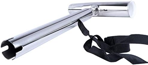 Outrigger Fishing Rod Holders, 2Pcs Stainless Steel Outrigger Rod Holders Adjustable Pole Holder with Safety Strap & Quick-Release Clip for Pontoon Boats, Yachts, Fishing - Image 5