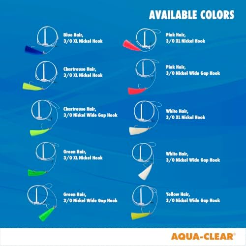 Aqua-Clear Hi-Lo Mixed Color Hair Teaser Rig for Flounder, Fluke, Sea Trout, Croaker, 3/0 Nickel Octo Hook, AFW Swivel, 40 lb GS Mono, T-Standoff, Purple and White Hair - Image 5