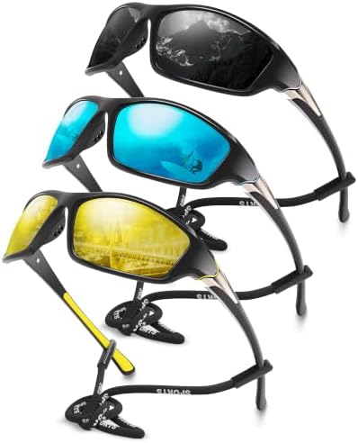 Polarized Sports Wrap Around Sunglasses Men Fishing Running Golf by Foliful