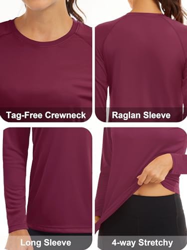 MAGCOMSEN Women's Long Sleeve Shirts UPF 50+ Sun Protection Shirts for Hiking Fishing Workout Rash Guard - Image 4