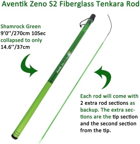Aventik 9ft/10ft Zeno S2 Fiberglass 6:4 Tenkara Rod Kit for Anglers - Image 3
