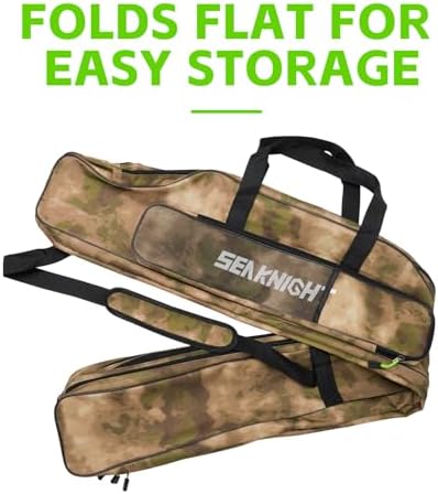 Seaknight Portable Fishing Rod Case - 2 Sizes (53.15in/59.0in) Oxford Fabric Tackle Storage Bag for Travel, Durable Rod Carrier for Freshwater & Saltwater Anglers (Yellow Camou, 135cm/ 53.15in) - Image 5