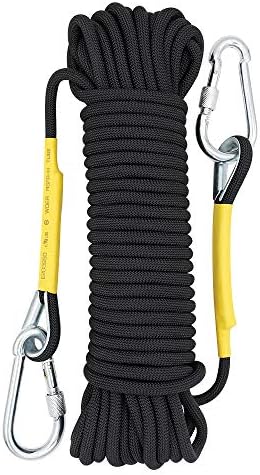 X XBEN Outdoor Climbing Rope 10M(32ft) 20M(64ft) 30M(96ft) 50M(160ft) 70M(230ft) 152M(500FT) 352M(1000FT) Static Rock Climbing Rope for Escape Rope Ice Climbing Equipment Fire Rescue Parachute by XXBEN