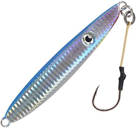 Calissa Offshore Tackle Vertical Jig 80g 150g 250g 300LBS Assist Hooks 3/0 Butterfly - Fall Side Speed Lure Slow Fast Pitch Flat Glow Color Painted on Both Sides - Image 2