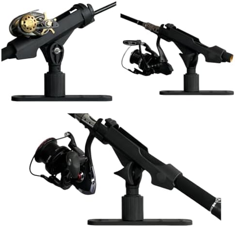 2 Pack Fishing Rod Holder with Track Mount Universal T-Shaped Screw Mounted on Rail for Kayak, Canoe, Fishing Boat - Image 2