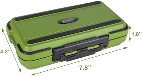 small tackle box, mini waterproof fishing tackle box organizer, double sided organizer travel box(L Green) - Image 4