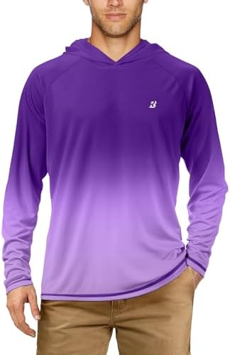 Roadbox Mens Fishing Sun Hoodie, Long Sleeve UPF 50+ UV Protection Shirts by Roadbox