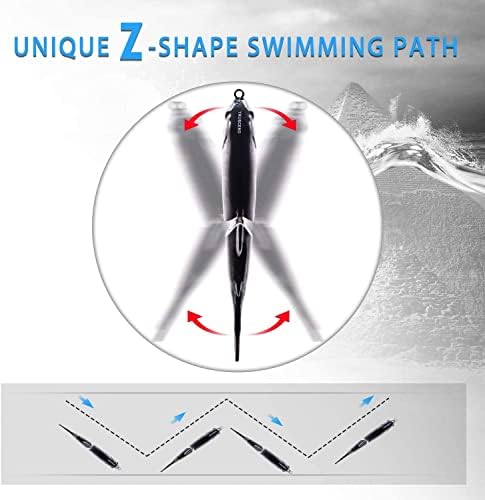 TRUSCEND Swimmax Easy Catch Fishing Lures with BKK Hooks, Wiggling, Vibrating, Rattling and Gurgling for More Bite, Heavy-Duty Dyneema Fiber Jointed Swimbaits for Bass, Trout, Walleye, Crappie, Pike - Image 4