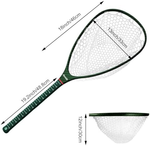 Aventik Fly Floating Fishing Net Carbon Fiber Landing Trout Net Light Weight Clear Rubber Ghost Net Catch & Release - Image 2