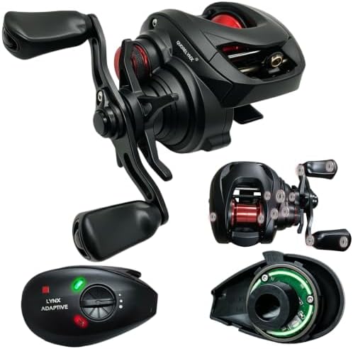 Adaptive Control Baitcaster Reel Bass Fishing, 7.6:1 11BB Magnetic Brake by QUORELYNX