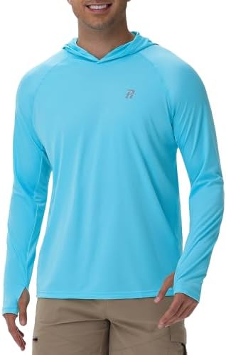 Runhit UPF 50+ Fishing Shirts for Men Long Sleeve Sun Protection Hoodie Lightweight Outdoor Workout Hiking Running Rash Guard by Runhit