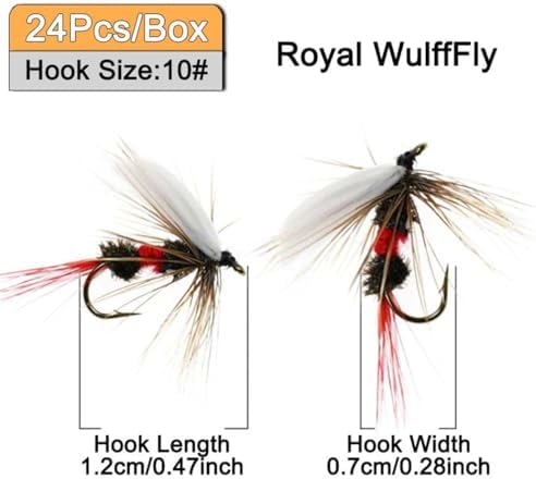 24Pcs Fly Fishing Flies Trout Lures Fishing Tackle Fly Fishing Flies with Boxed Trout Bass Artificial Fish Bait - Image 2