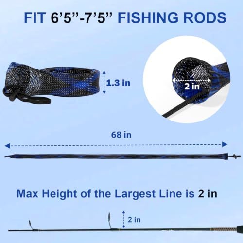 Fishing Rod Sleeves Fishing Rod Sock Rod Cover for Casting, Spinning - Image 2