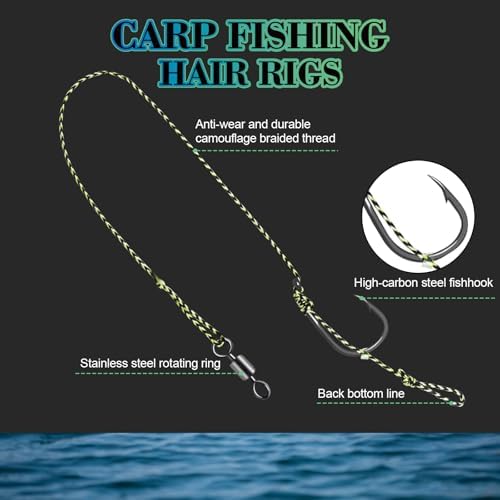 CWSDXM Carp Fishing Hair Rigs Baits Carp Rigs Kit Fishing Equipment Accessories 70pcs/206pcs - Image 3